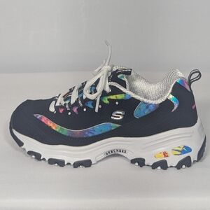 NEW Skechers Womens D'Lites Summer Fiesta Sneakers sz 5.5 black